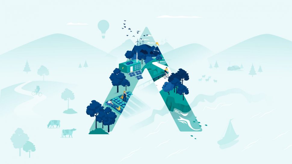 BBVA's Ascender illustration for sustainability